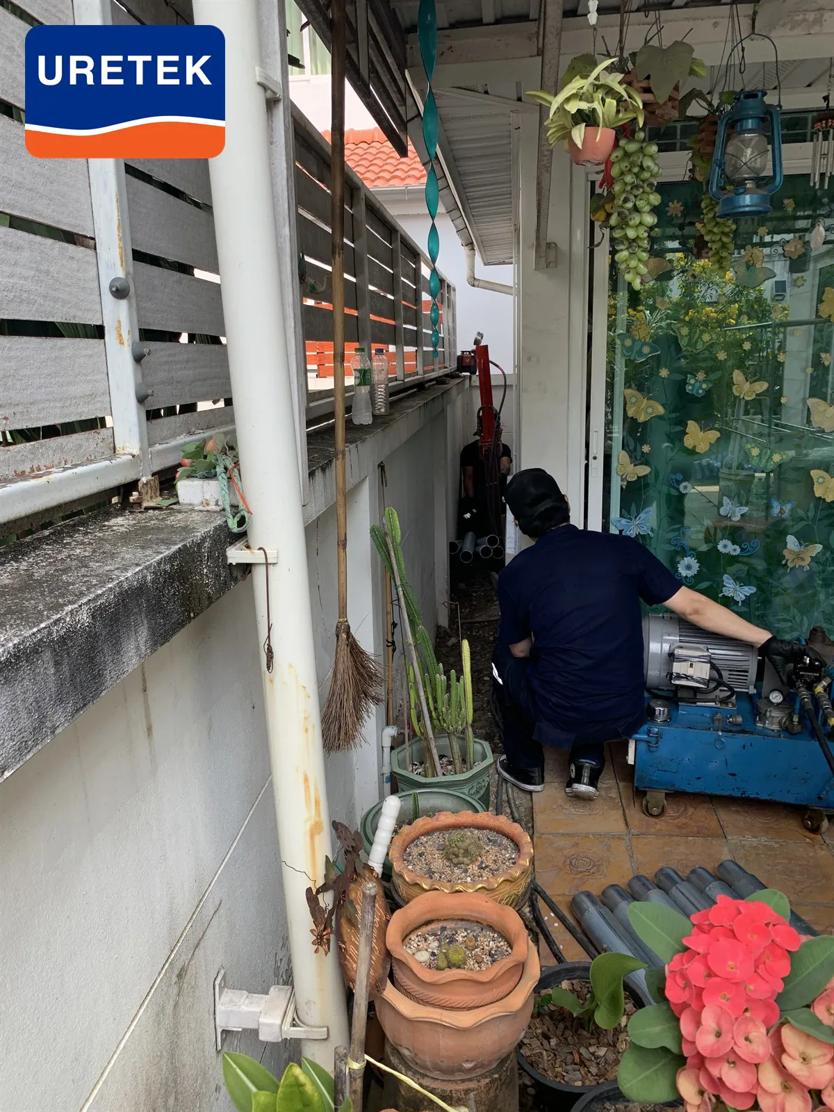 พื้นชั้นล่างทรุด แยกจากคาน — ราชพฤกษ์ Perfect Place ยกกลับด้วยไมโครไพล์จากใต้พื้น — 33