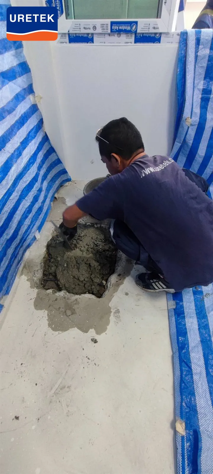 Micropile Underpinning at Si Saman — How the Pile Head Ties into the Footing — 11