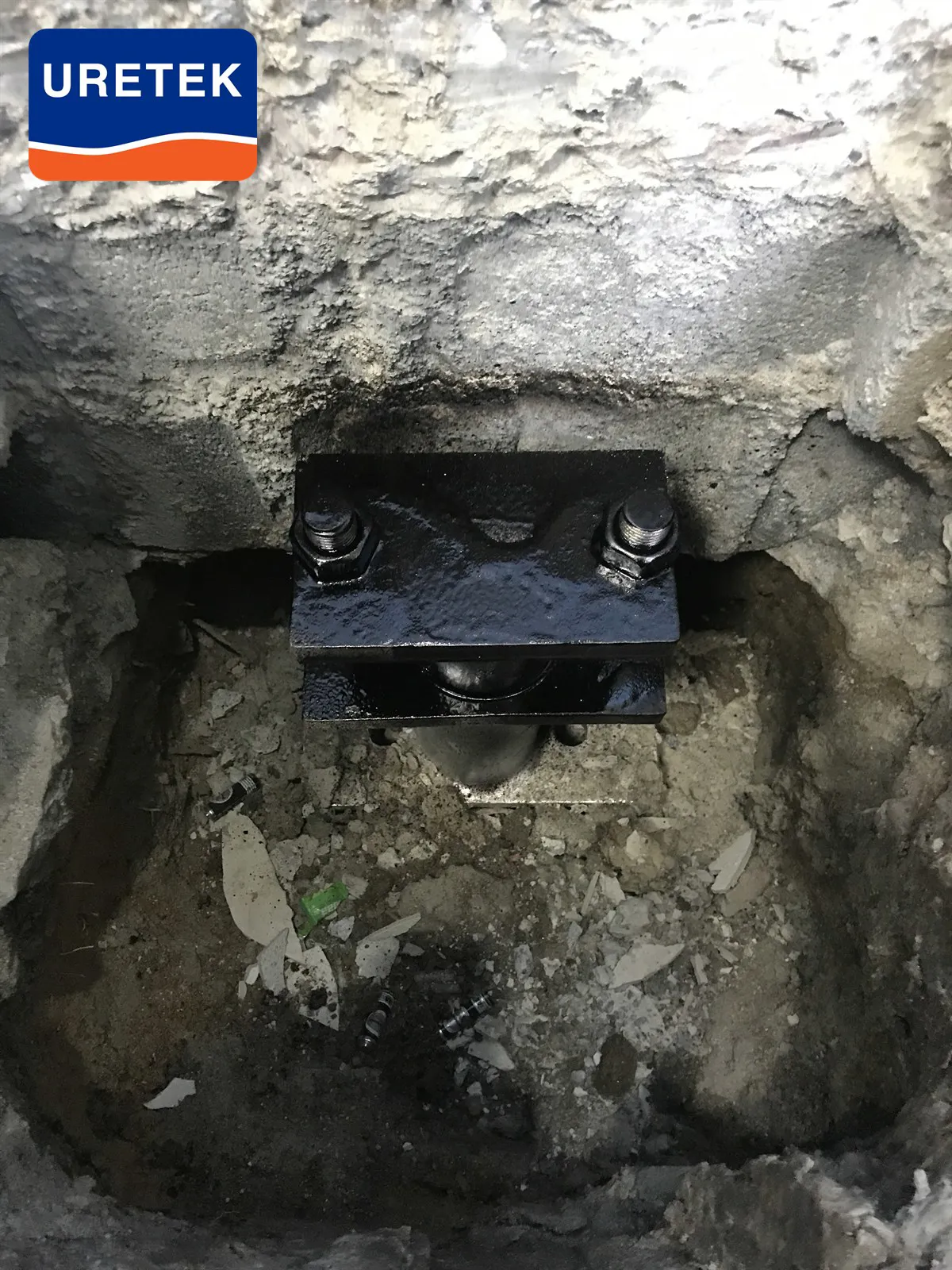 Micropile Underpinning at Si Saman — How the Pile Head Ties into the Footing — 13