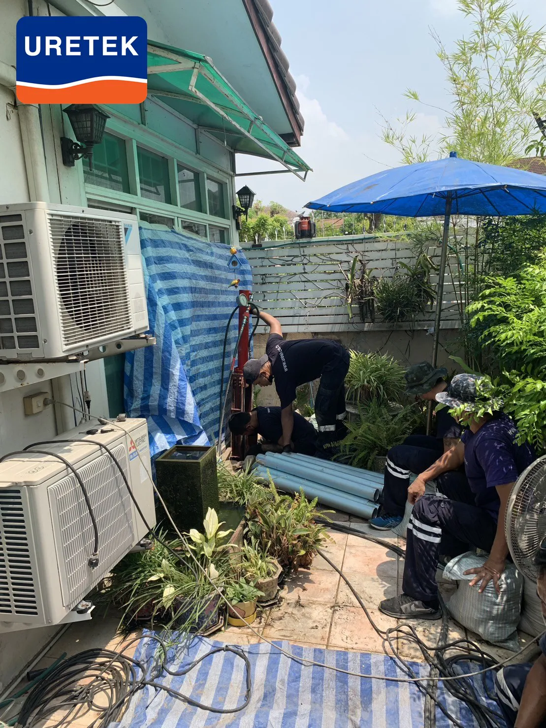 Micropile Underpinning in a Garden Courtyard, Sukhaphiban 5 — Sparing the Plants and Paving — 12