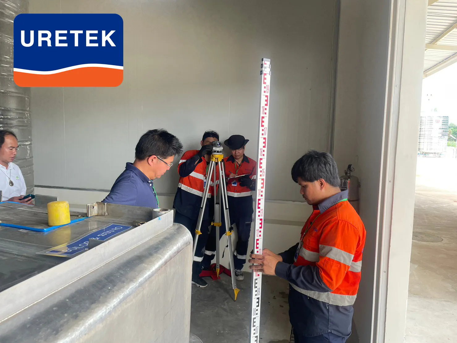 Floor Lifting Beneath Stainless Water Tanks, Betagro Khon Kaen — No Tanks Moved — 12