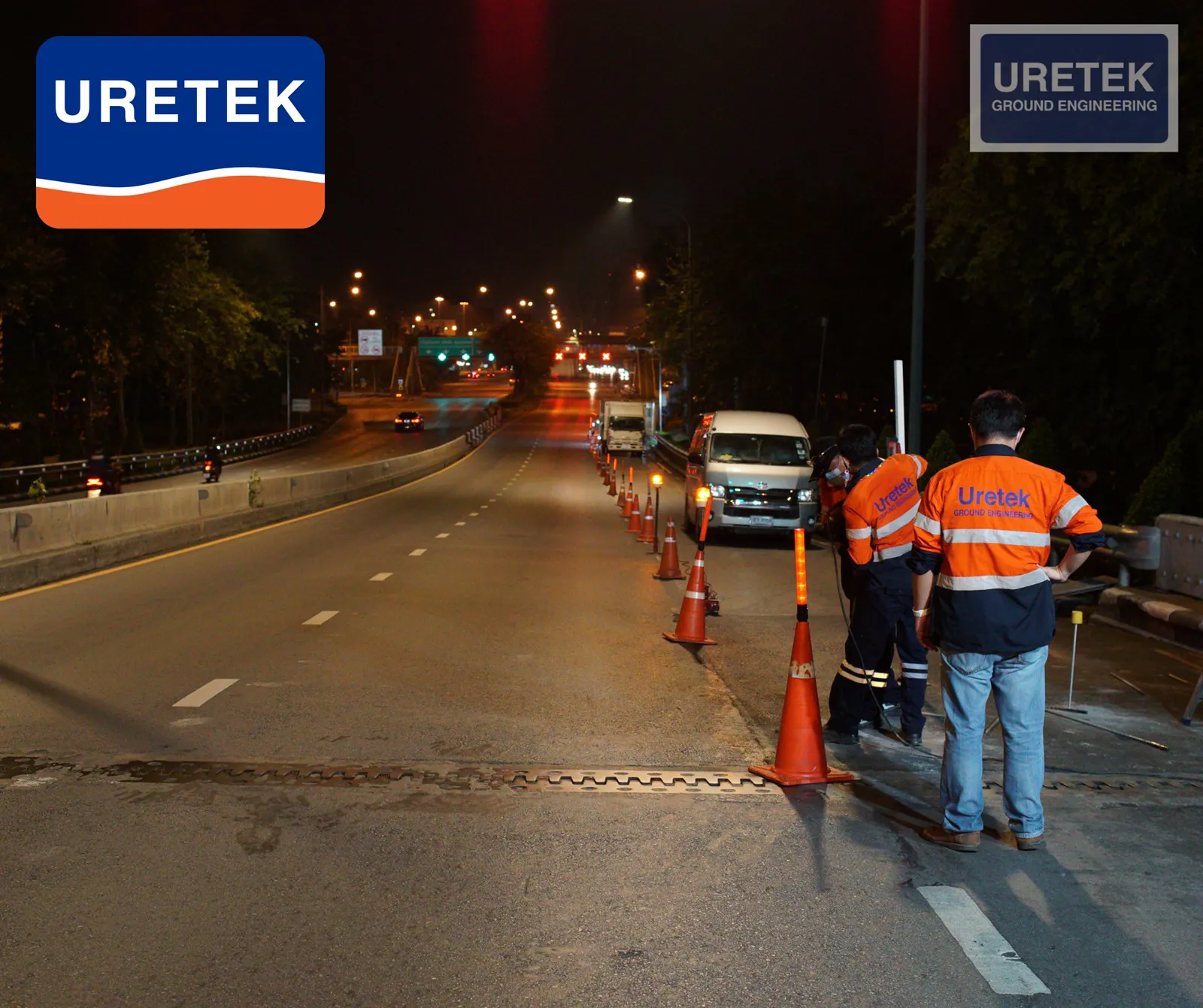 Fixing a Settled Bridge Approach — Under-Slab Void Filling with Polyurethane, Overnight, No Closure — 8