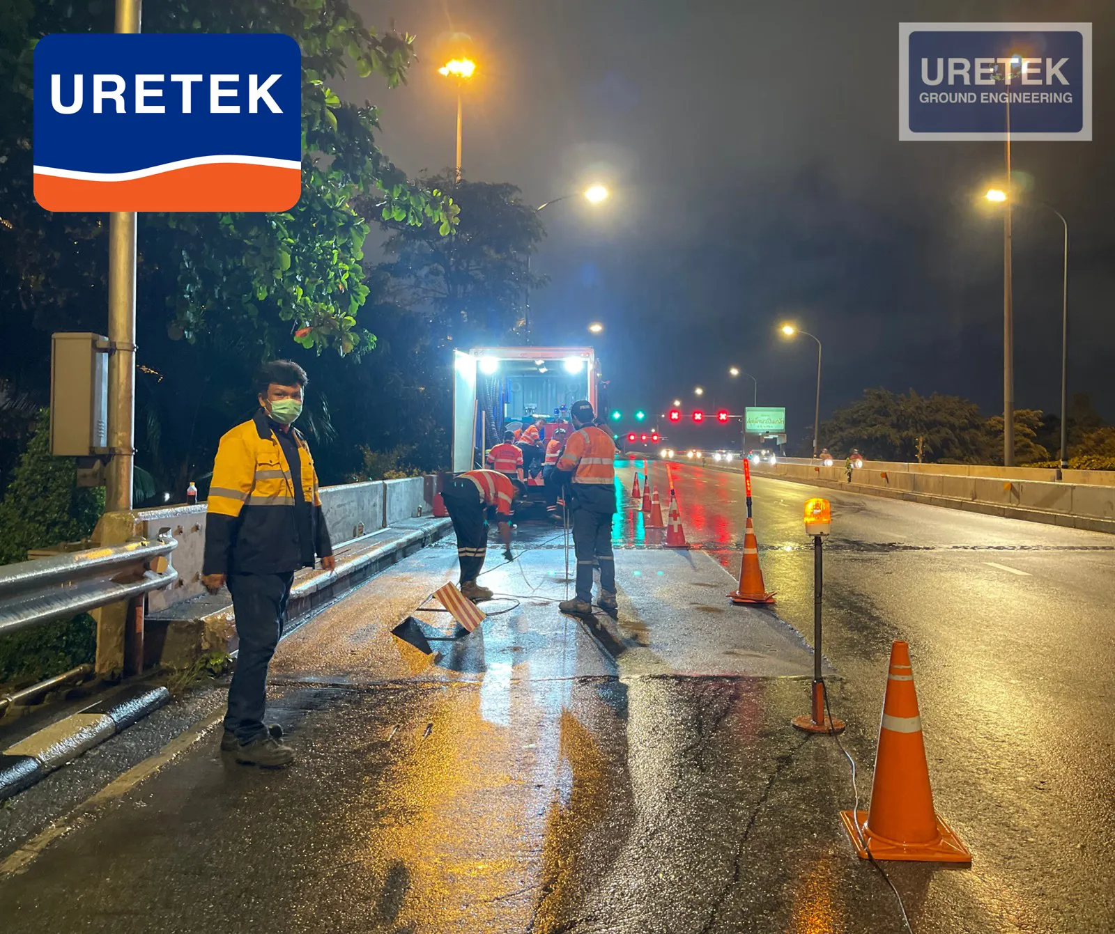 Fixing a Settled Bridge Approach — Under-Slab Void Filling with Polyurethane, Overnight, No Closure — 9