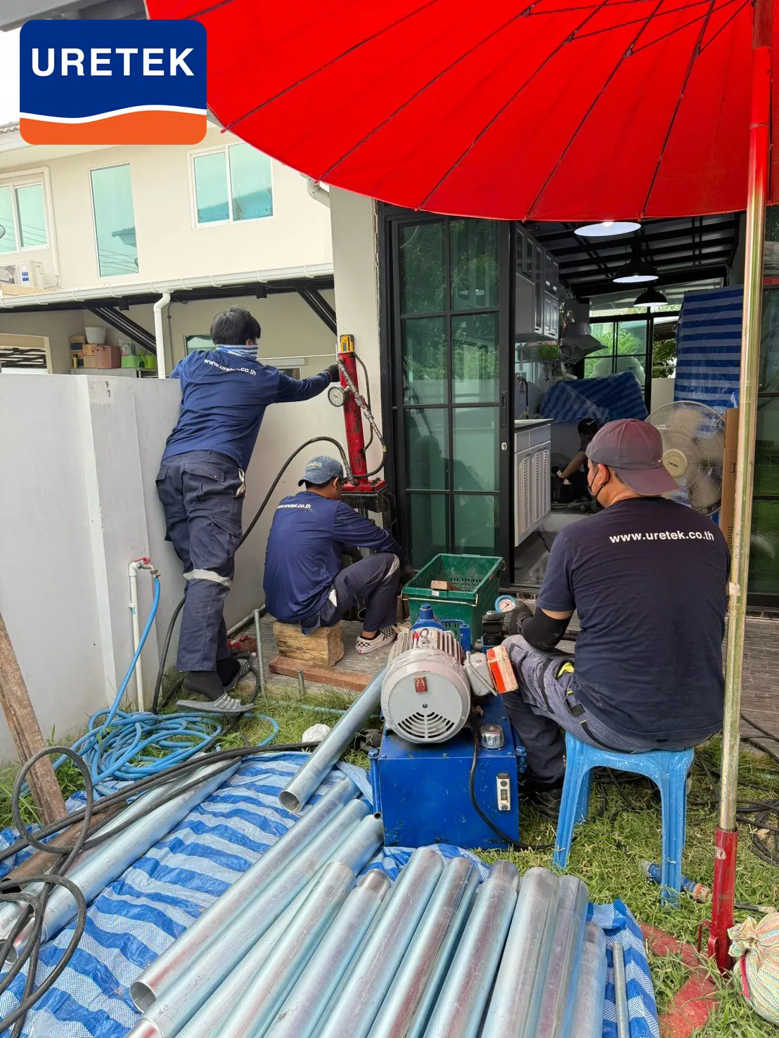 2-Storey House Settlement, Mahachai — 27 m Micropiles, Every Pile Logged — 2